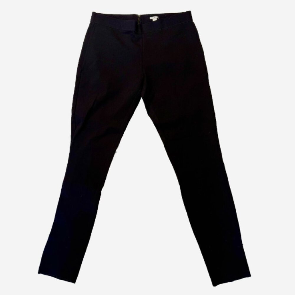 Vintage J.Crew Women’s Pixie Pant Black 8R‎ Zip Back Ponte Skinny Ankle Pants